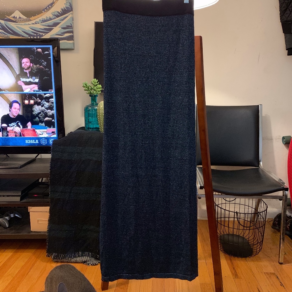 Forever 21 Knit Blue Glitter Maxi Skirt